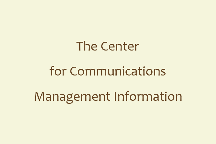 Software Services Company The Center for Communications Management Information