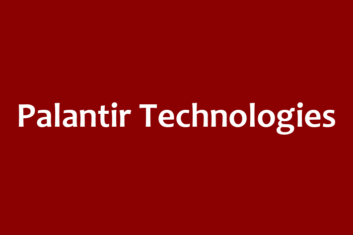 Technology Company Palantir Technologies