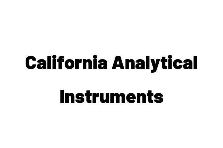 Technology Solutions Firm California Analytical Instruments