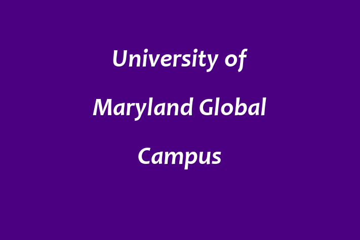 Workforce Management University of Maryland Global Campus