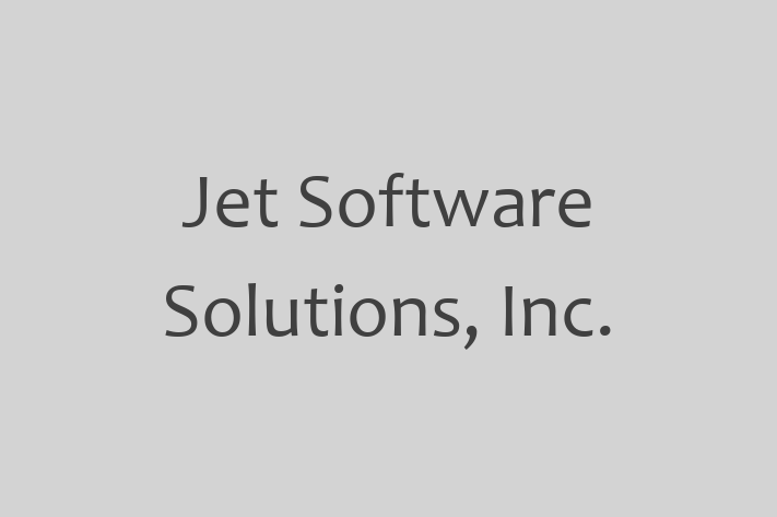 Software Firm Jet Software Solutions Inc.