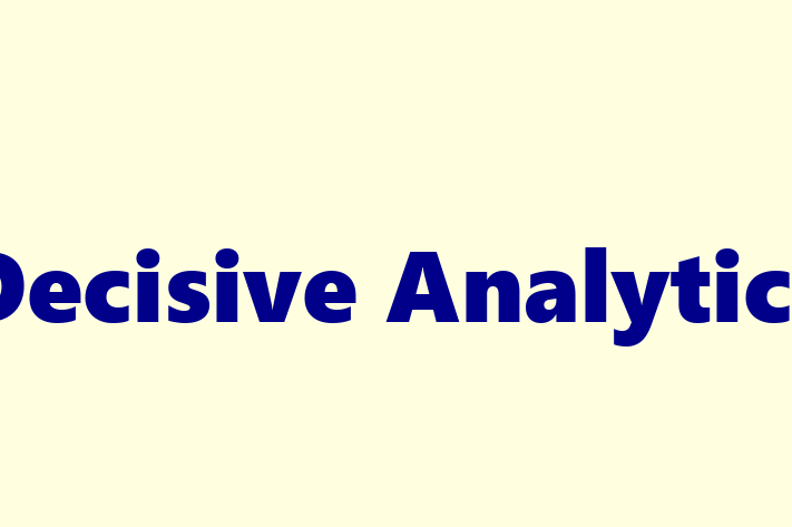 Software Development Company Decisive Analytics