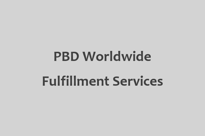 Software Development Company PBD Worldwide Fulfillment Services