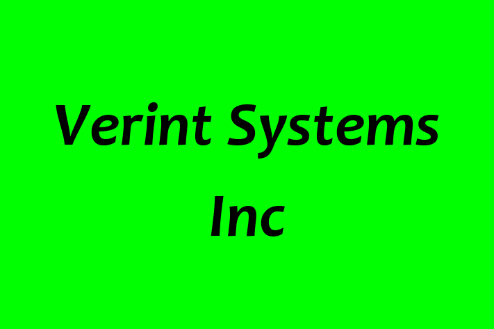 Tech Solutions Company Verint Systems Inc