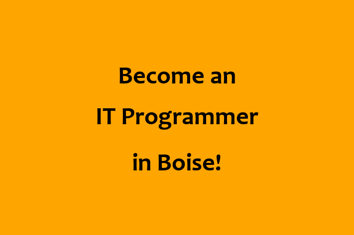 Become an IT Programmer in Boise