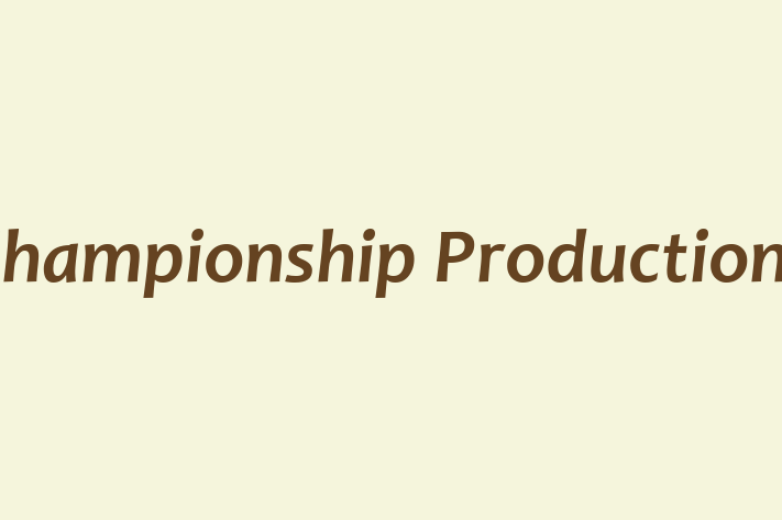 Staff Management Championship Productions