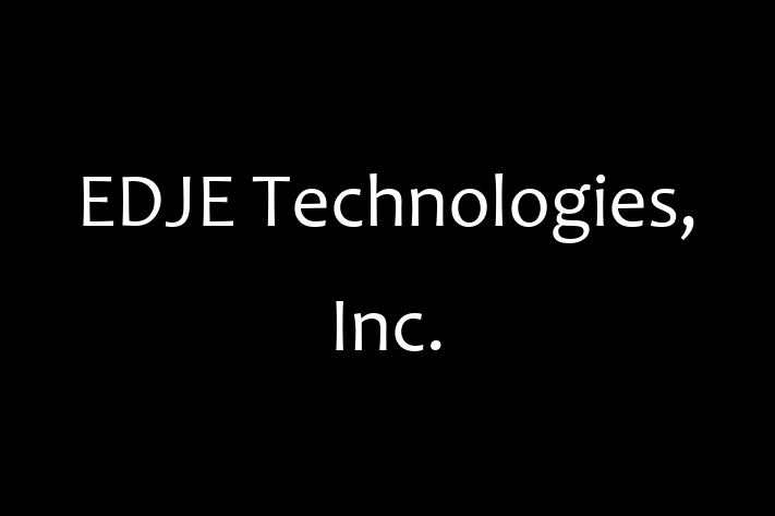 Software Solutions Provider EDJE Technologies Inc.