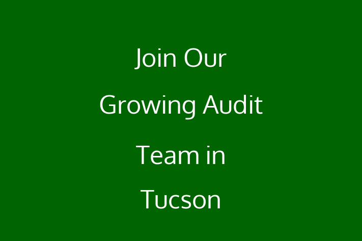 Join Our Growing Audit Team in Tucson