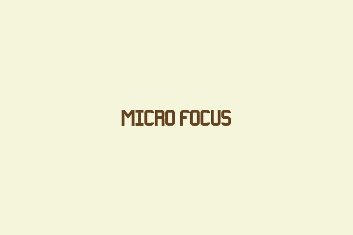 Software Development Firm Micro Focus