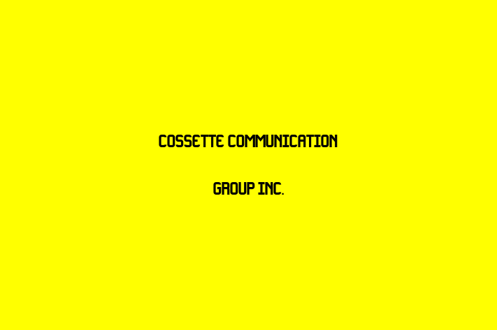 Digital Solutions Provider Cossette Communication Group Inc.