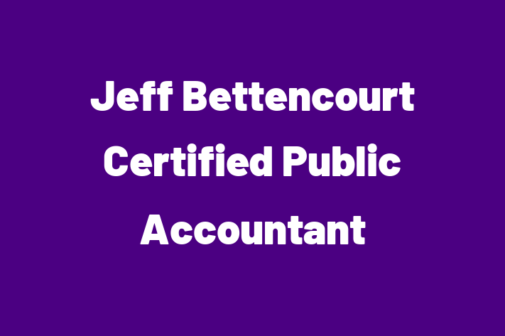 Chartered Accountant CA Jeff Bettencourt Certified Public Accountant