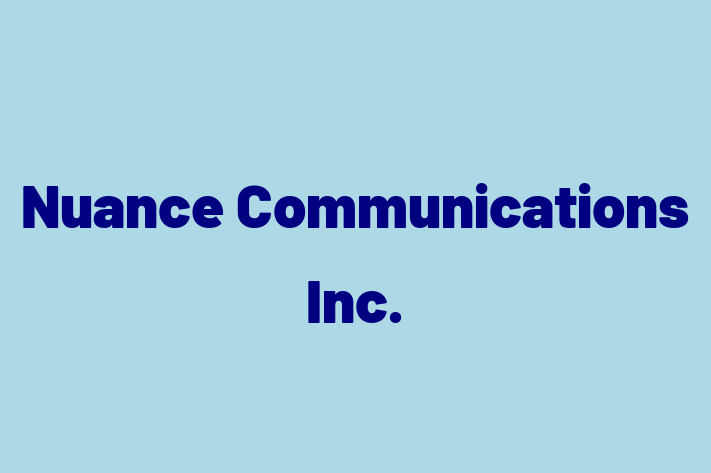 Software Development Company Nuance Communications Inc.