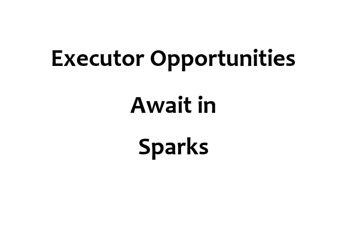 Executor Opportunities Await in Sparks