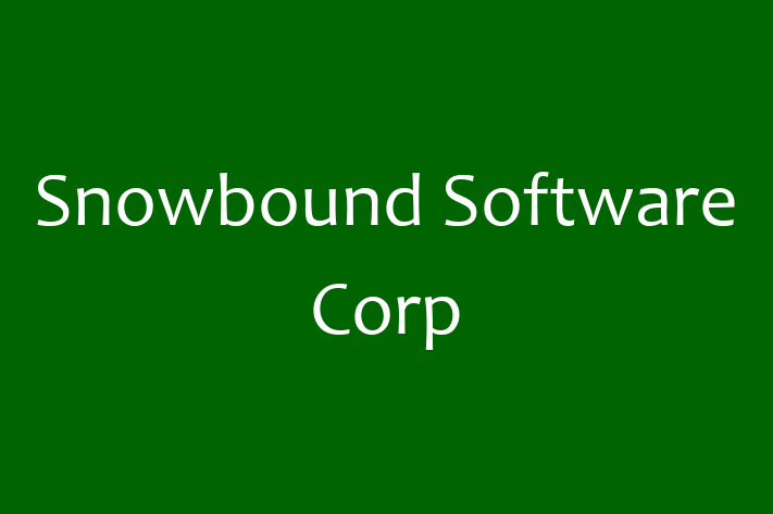 Software Development Firm Snowbound Software Corp