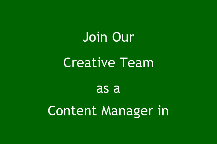 Join Our Creative Team as a Content Manager in Clearwater