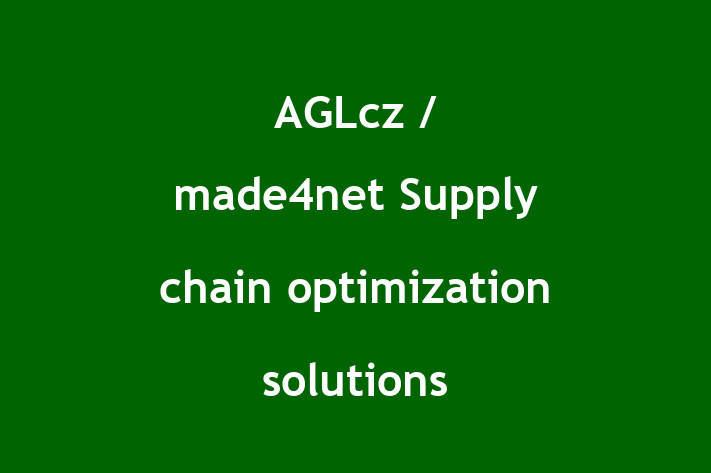 Technology Solutions Firm AGLcz made4net  Supply chain optimization solutions