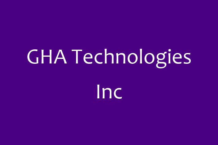 Software Solutions Provider GHA Technologies Inc