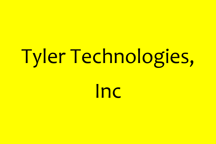 Tech Solutions Company Tyler Technologies Inc