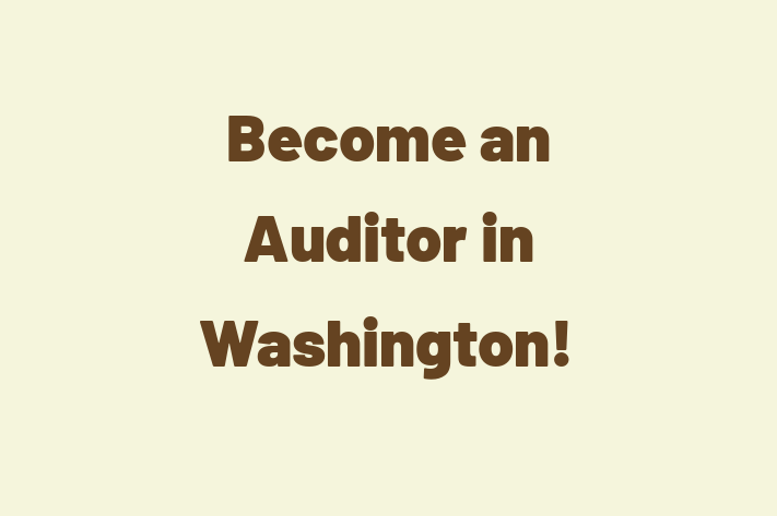 Become an Auditor in Washington