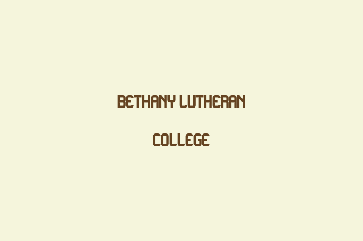 Personnel Management Bethany Lutheran College