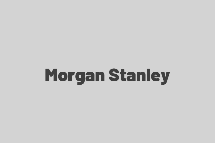 Staff Management Morgan Stanley