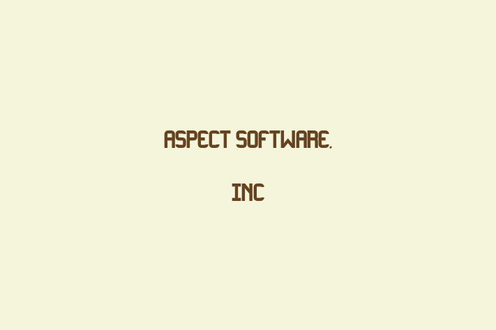 Software Development Firm Aspect Software Inc