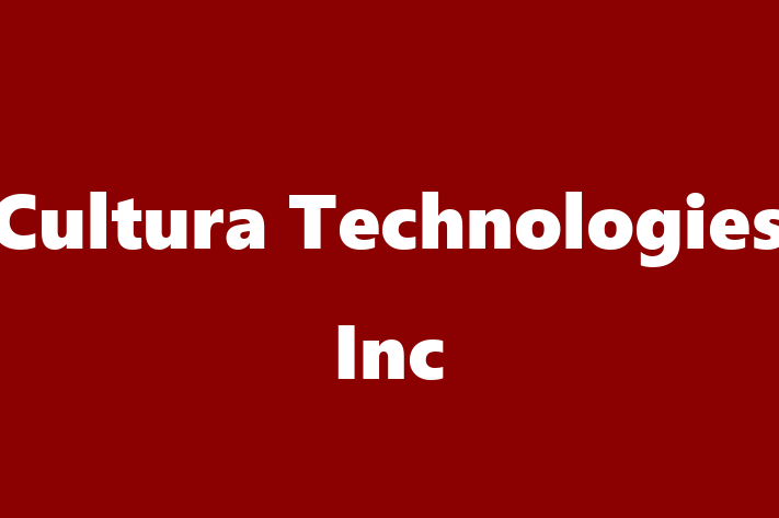 Software Firm Cultura Technologies Inc