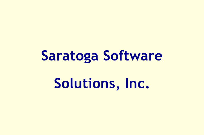 Staff Management Saratoga Software Solutions Inc.