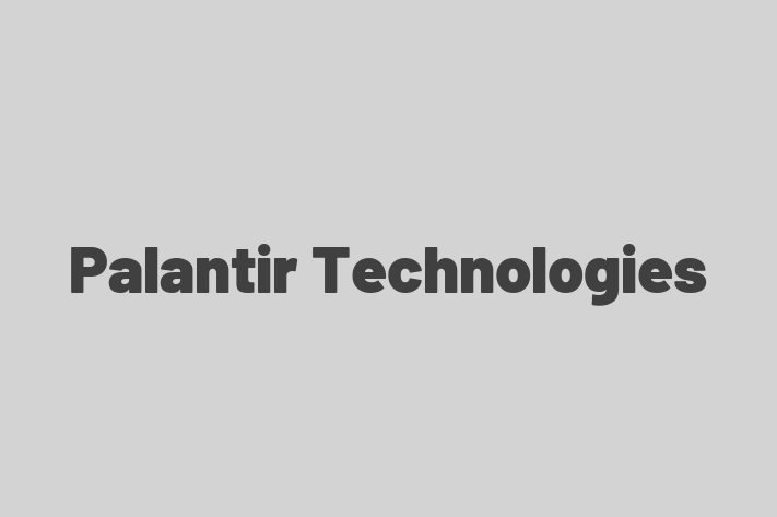 Software Development Company Palantir Technologies