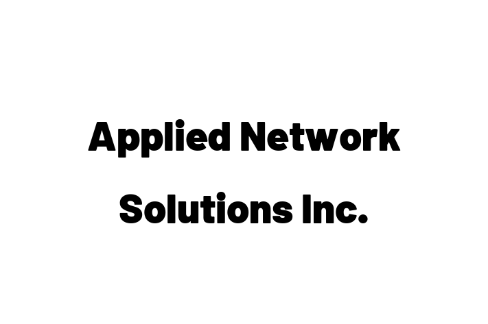 Software Consultancy Applied Network Solutions Inc.