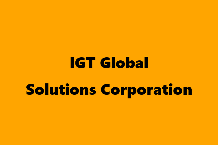 Technology Solutions Firm IGT Global Solutions Corporation