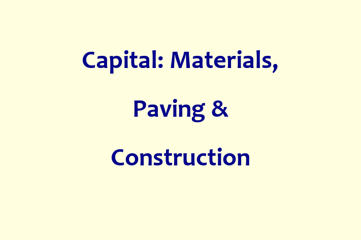 Labor Relations Capital Materials Paving Construction