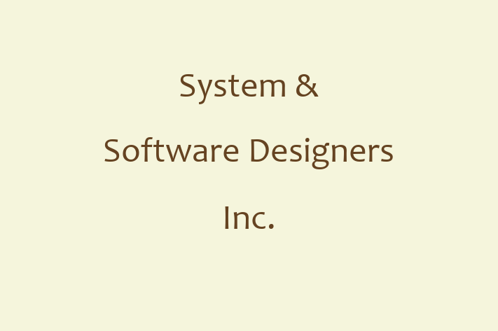 Technology Solutions Firm System  Software Designers Inc.