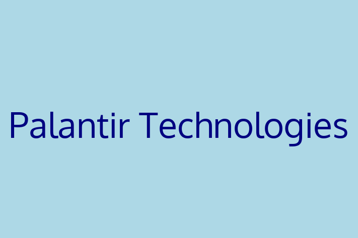 Software Firm Palantir Technologies