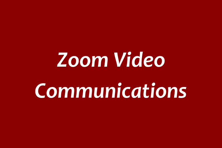 Software Solutions Provider Zoom Video Communications