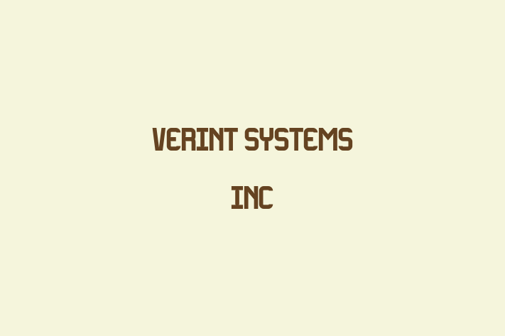 Technology Solutions Firm Verint Systems Inc