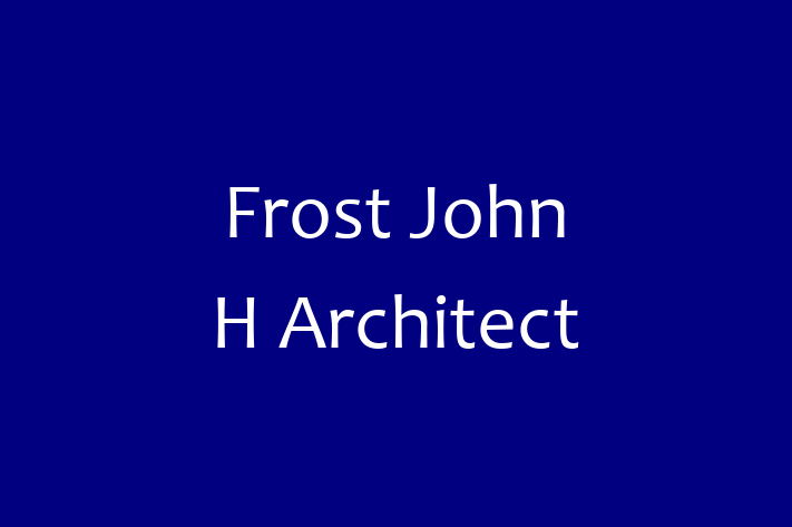 Designer Architect Frost John H Architect