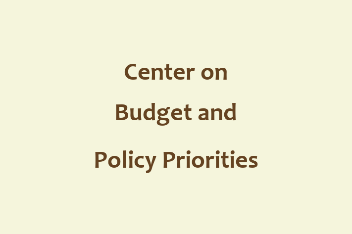 Workforce Management Center on Budget and Policy Priorities