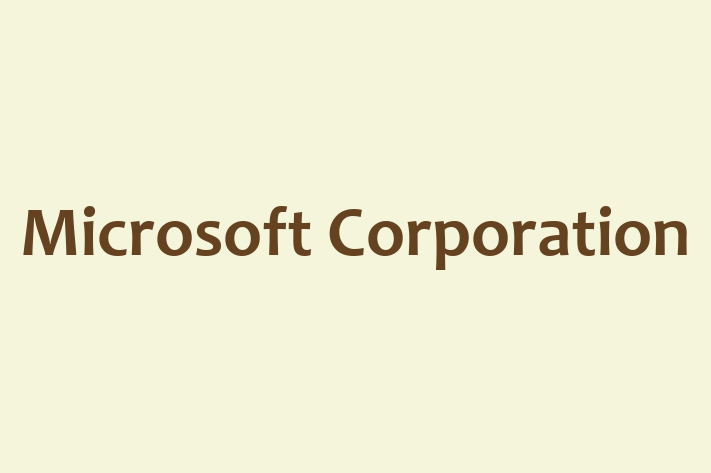 Technology Solutions Firm Microsoft Corporation