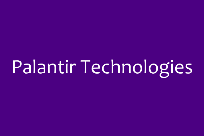 Software Engineering Company Palantir Technologies