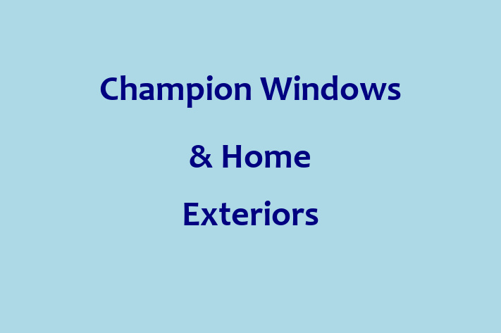 Talent Management Champion Windows  Home Exteriors