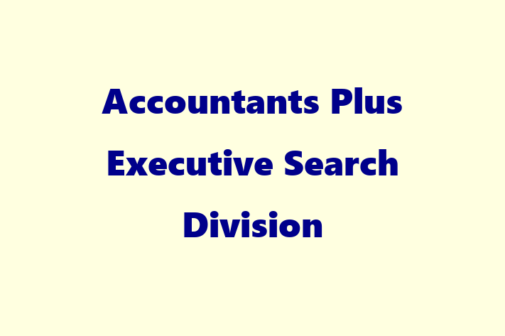 Financial Accountant Accountants Plus Executive Search Division