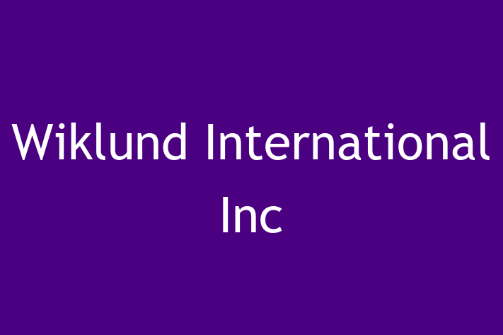 Software Services Company Wiklund International Inc