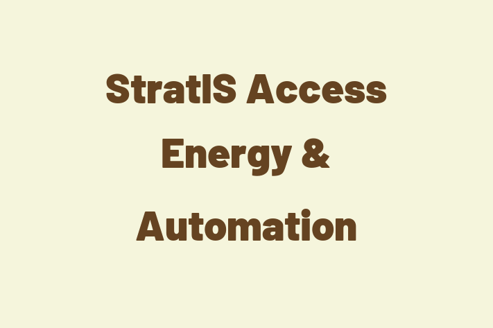 Tech Firm StratIS Access Energy  Automation