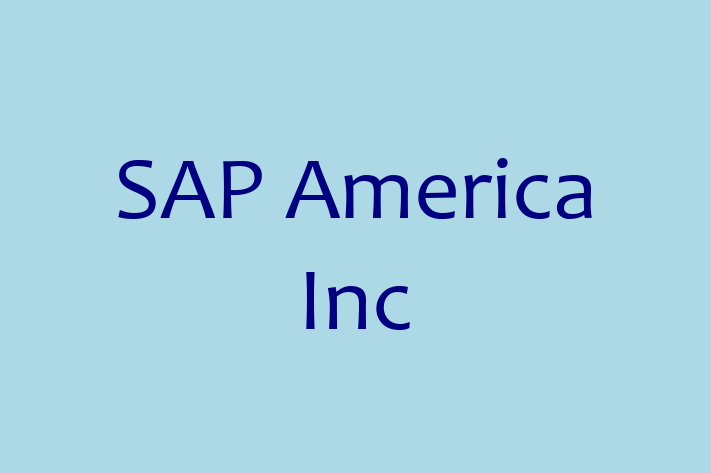 Digital Solutions Provider SAP America Inc