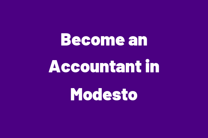 Become an Accountant in Modesto