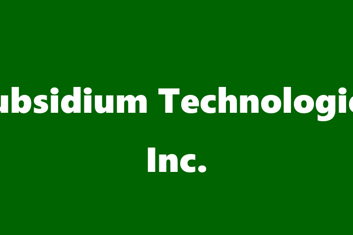 Digital Solutions Provider Subsidium Technologies Inc.