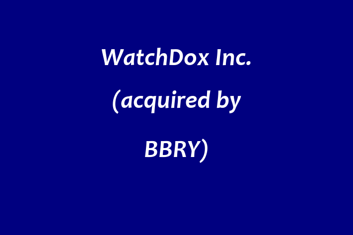 Software Solutions Provider WatchDox Inc. acquired by BBRY