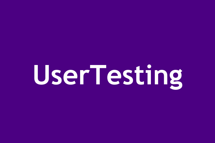 Software Solutions Provider UserTesting