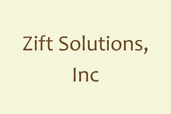 Technology Solutions Firm Zift Solutions Inc